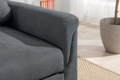 Hannah Dark Gray 35"W Woven Fabric Convertible Sleeper Chair