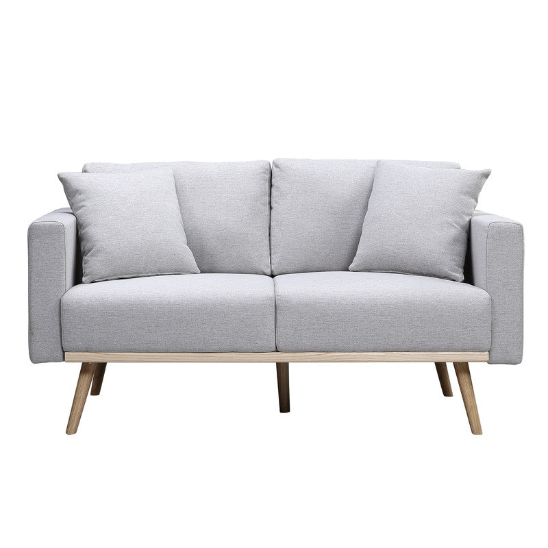 Easton Light Gray Linen Sofa & Loveseat Set