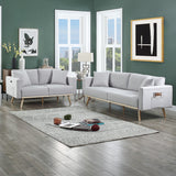 Easton Light Gray Linen Sofa & Loveseat Set