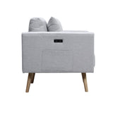 Easton Light Gray Linen Sofa & Loveseat Set