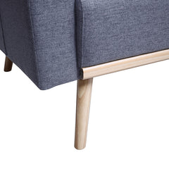 Easton Dark Gray 75"W Linen Sofa