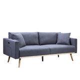 Easton Dark Gray Linen Sofa & Loveseat Set