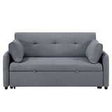 Radella Gray 69"W Linen Convertible Sleeper Sofa