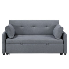 Radella Gray 69"W Linen Convertible Sleeper Sofa