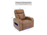 Jazz Light Brown Leather Aire Power Reclining Sofa, Loveseat & Chair Set