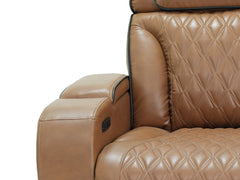 Jazz Light Brown 38"W Leather Aire Power Reclining Chair