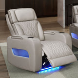Jazz Ice 37"W Leather Aire Power Reclining Chair