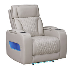 Jazz Ice 37"W Leather Aire Power Reclining Chair