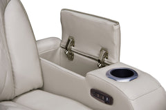 Jazz Ice 74"W Leather Aire Power Reclining Loveseat