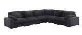 Sloane Charcoal 151"W Corduroy Reversible Modular L-Shape Sectional Sofa