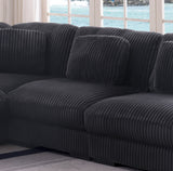 Sloane Charcoal 117"W Corduroy Reversible Modular L-Shape Sectional Sofa