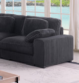Sloane Charcoal 151"W Corduroy Reversible Modular L-Shape Sectional Sofa