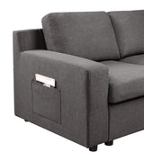 Waylon Gray 145.5"W Linen U-Shape Sectional Sofa with Right-Facing Chaise