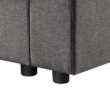 Waylon Gray 145.5"W Linen U-Shape Sectional Sofa with Left-Facing Chaise