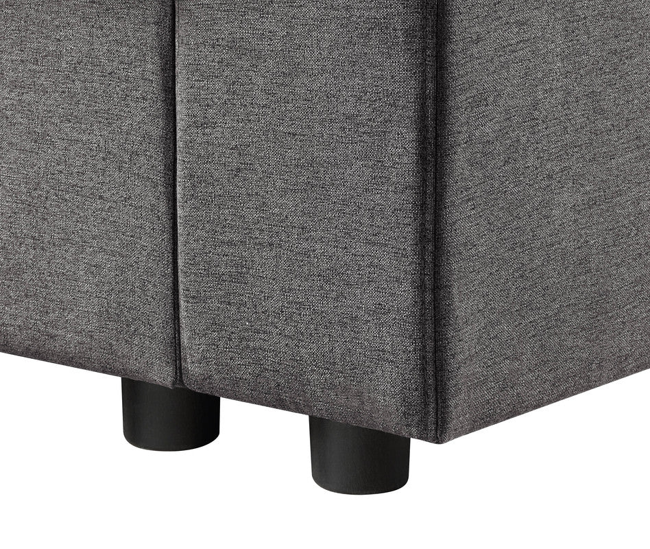 Waylon Gray 145.5"W Linen U-Shape Sectional Sofa with Left-Facing Chaise