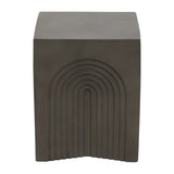 Holtville Gray Concrete Arches in Square Accent Table