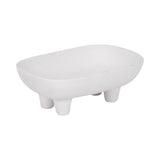 Murray White Footed Rounded Rectangle Bowl