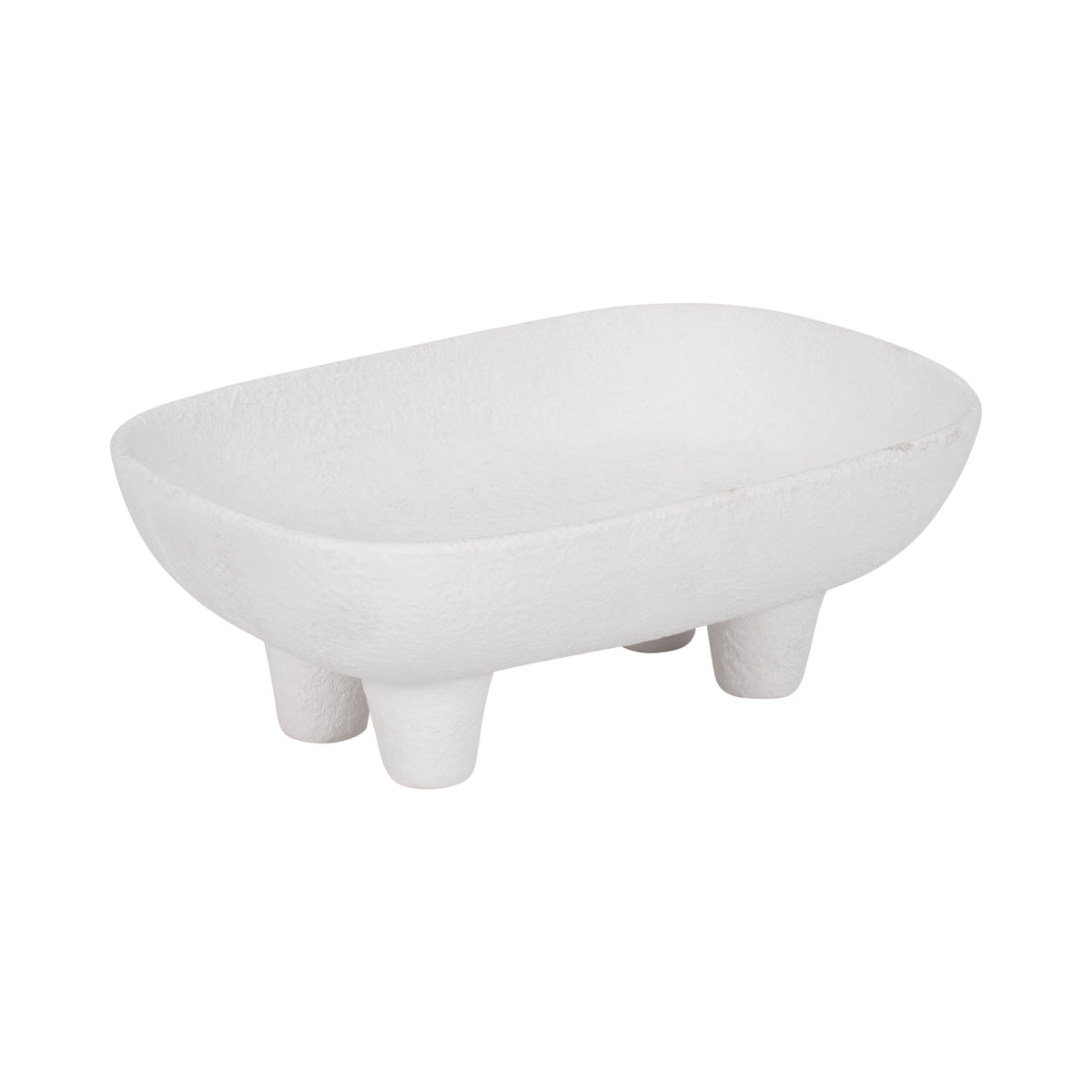 Murray White Footed Rounded Rectangle Bowl