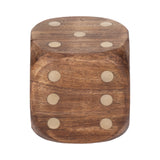 Old Hopland Brown Dice Box with Dice Inside