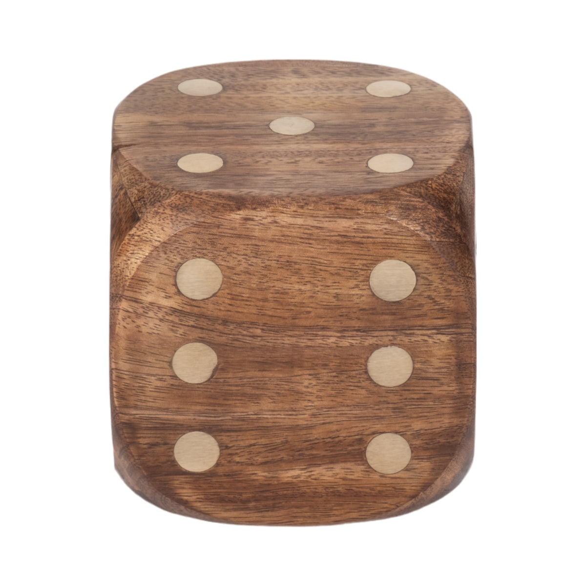Old Hopland Brown Dice Box with Dice Inside