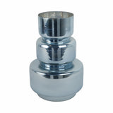 Piru Blue/Silver Large Stacked Cylinder Glass Vase