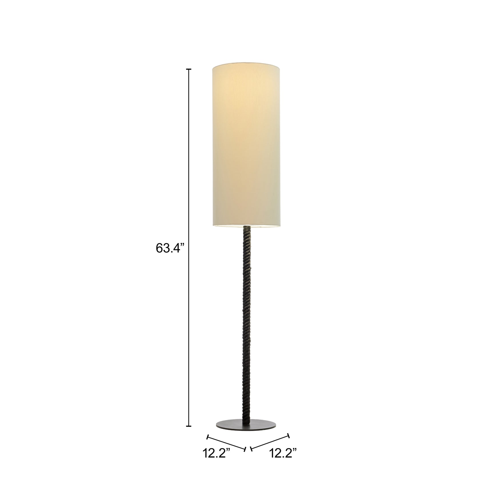 Lumaris Black Solar Floor Lamp