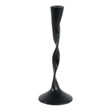 Waukena Black Large Twisted Taper Holder