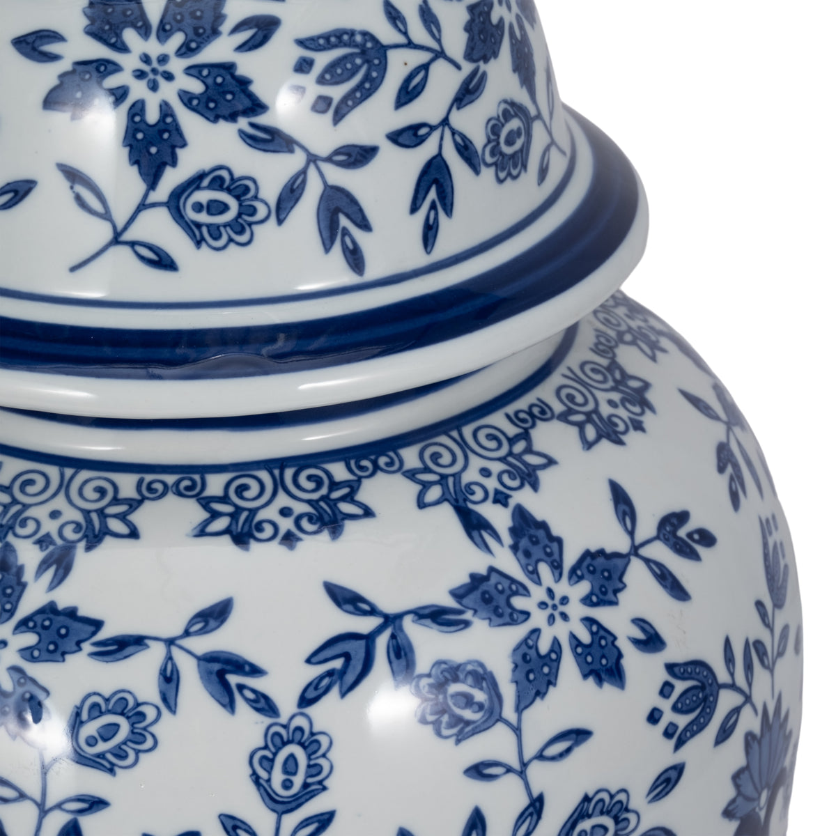 Park Hill White/Blue Temple Jar