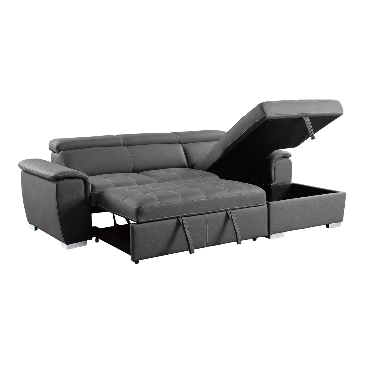 Ferriday Gray 2-Piece Sectional with Right Chaise - Ornate Home