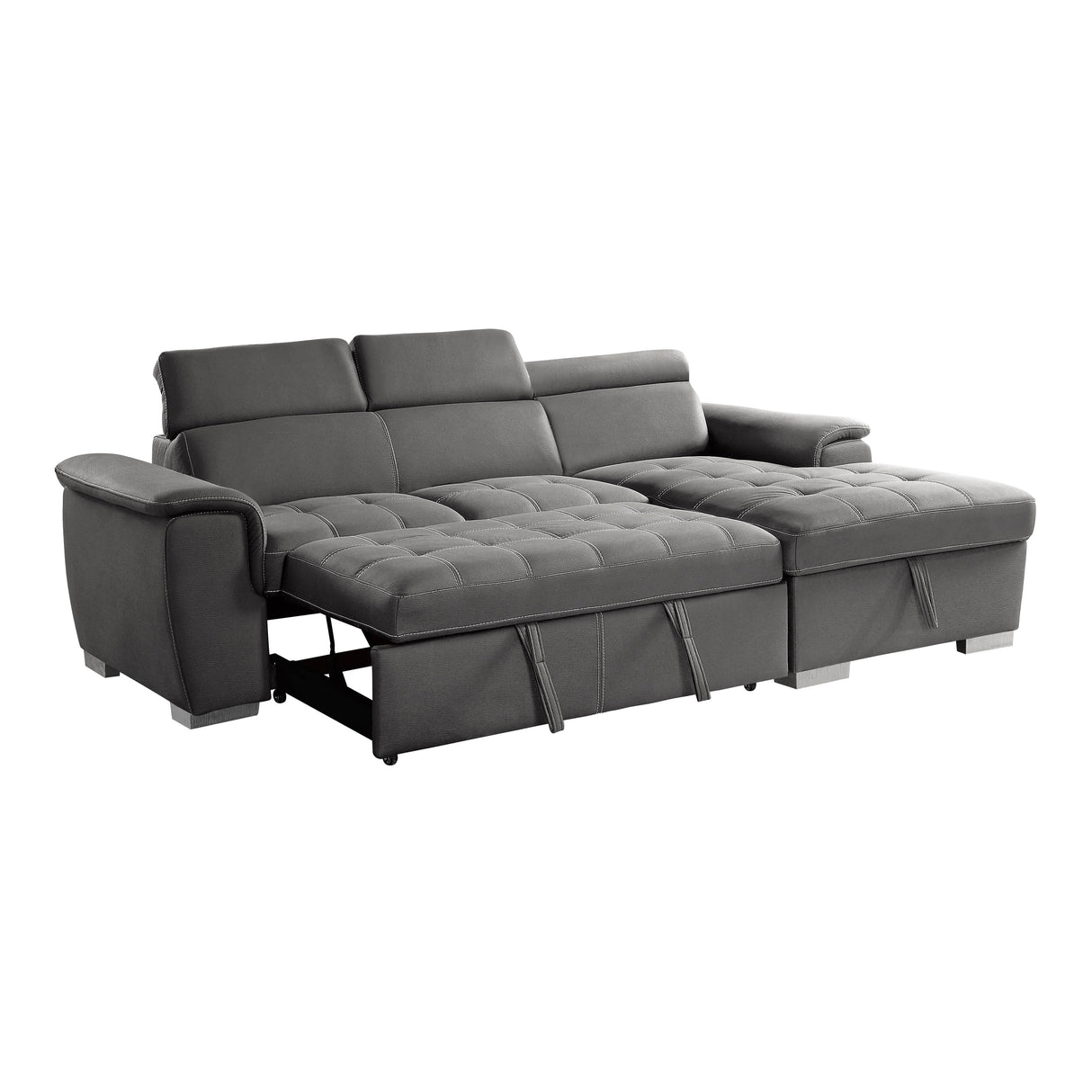 Ferriday Gray 2-Piece Sectional with Right Chaise - Ornate Home