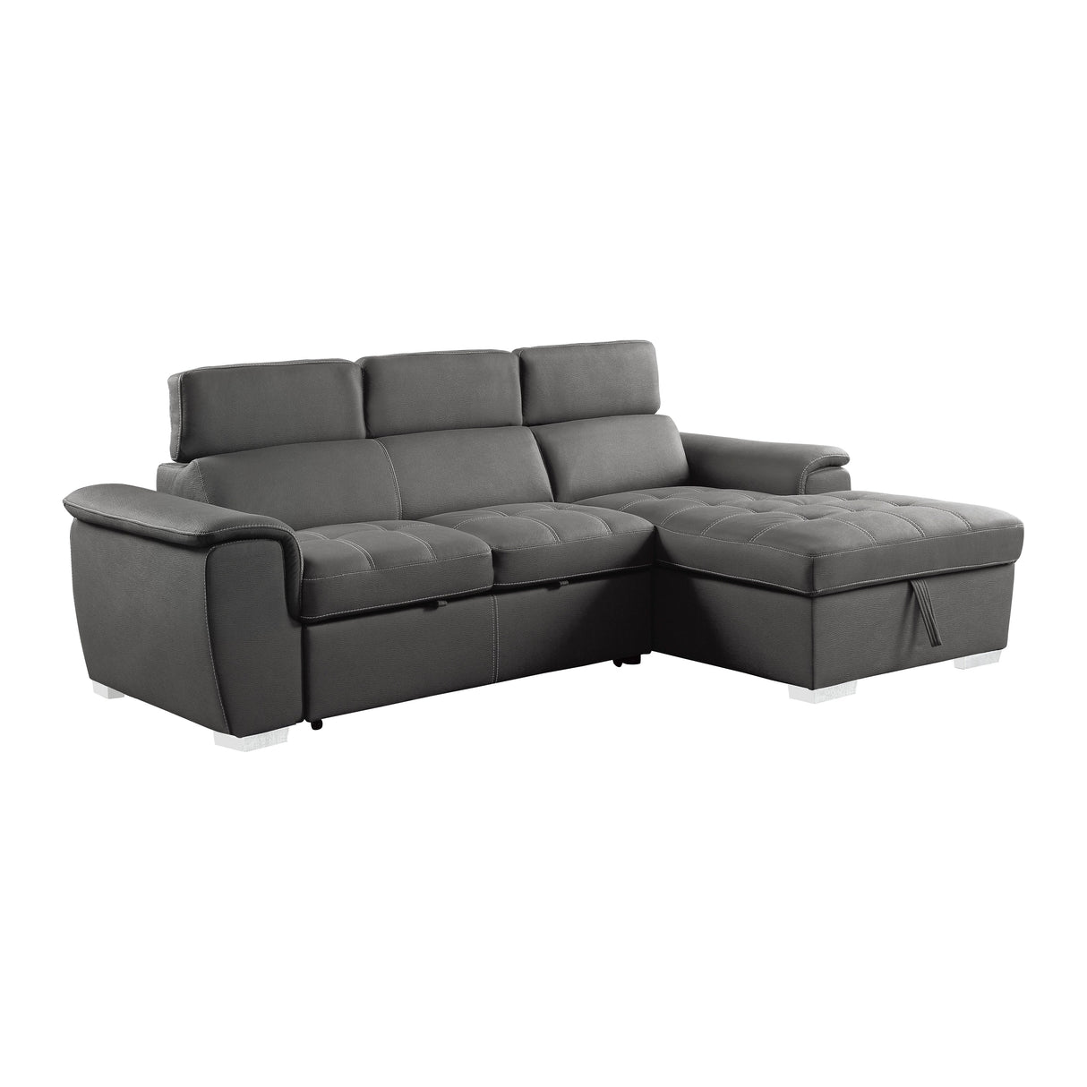 Ferriday Gray 2-Piece Sectional with Right Chaise - Ornate Home