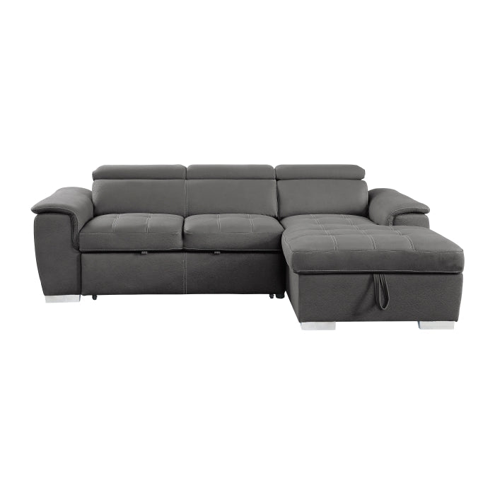 Ferriday Gray 2-Piece Sectional with Right Chaise - Ornate Home