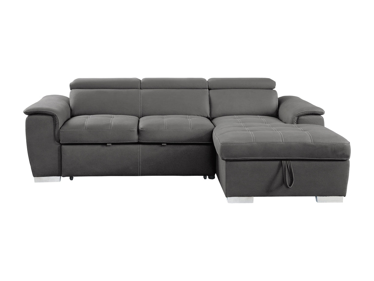 Ferriday Gray 2-Piece Sectional with Right Chaise - Ornate Home