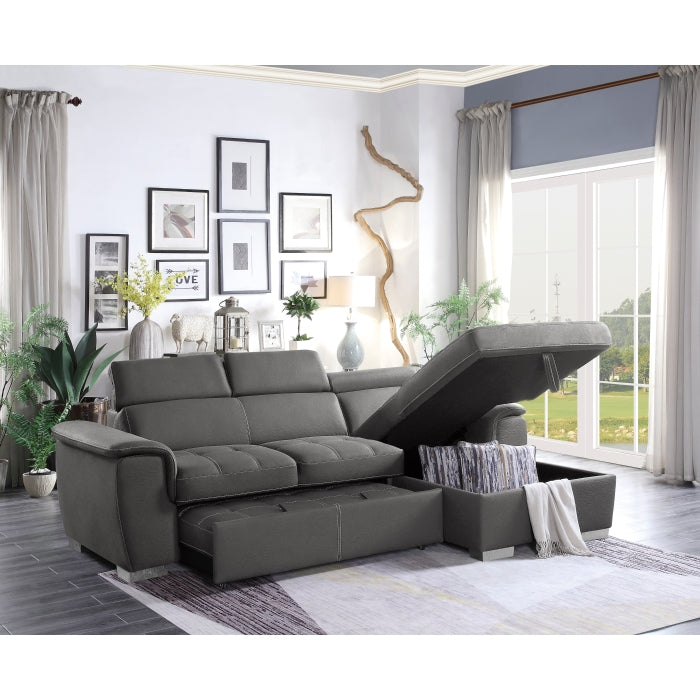 Ferriday Gray 2-Piece Sectional with Right Chaise - Ornate Home