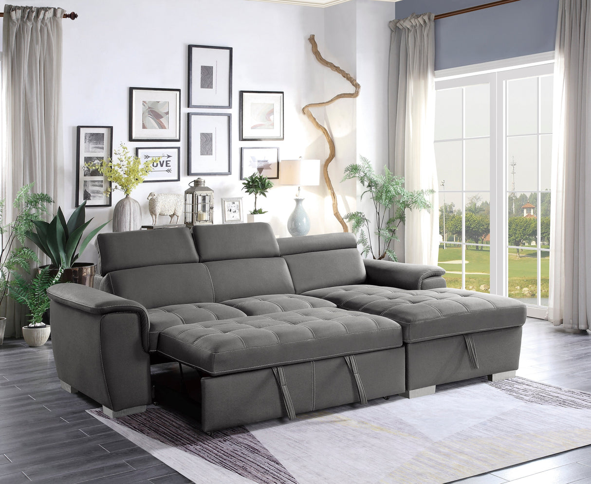 Ferriday Gray 2-Piece Sectional with Right Chaise - Ornate Home