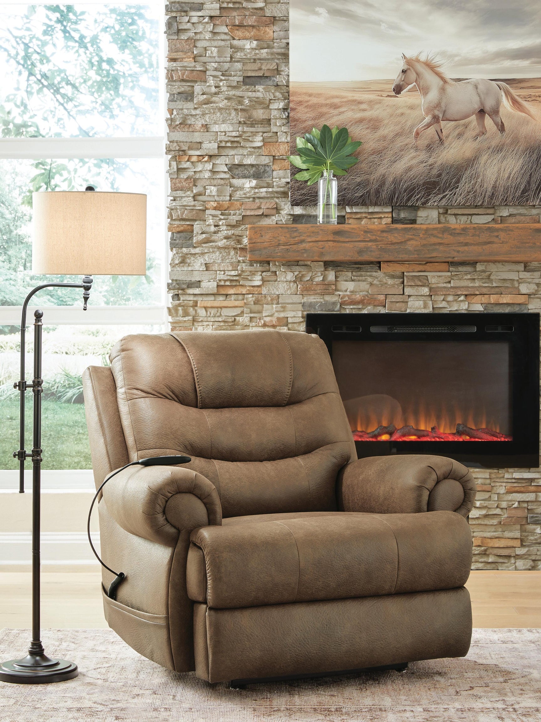 Created Comfort Earth Power Lift Recliner