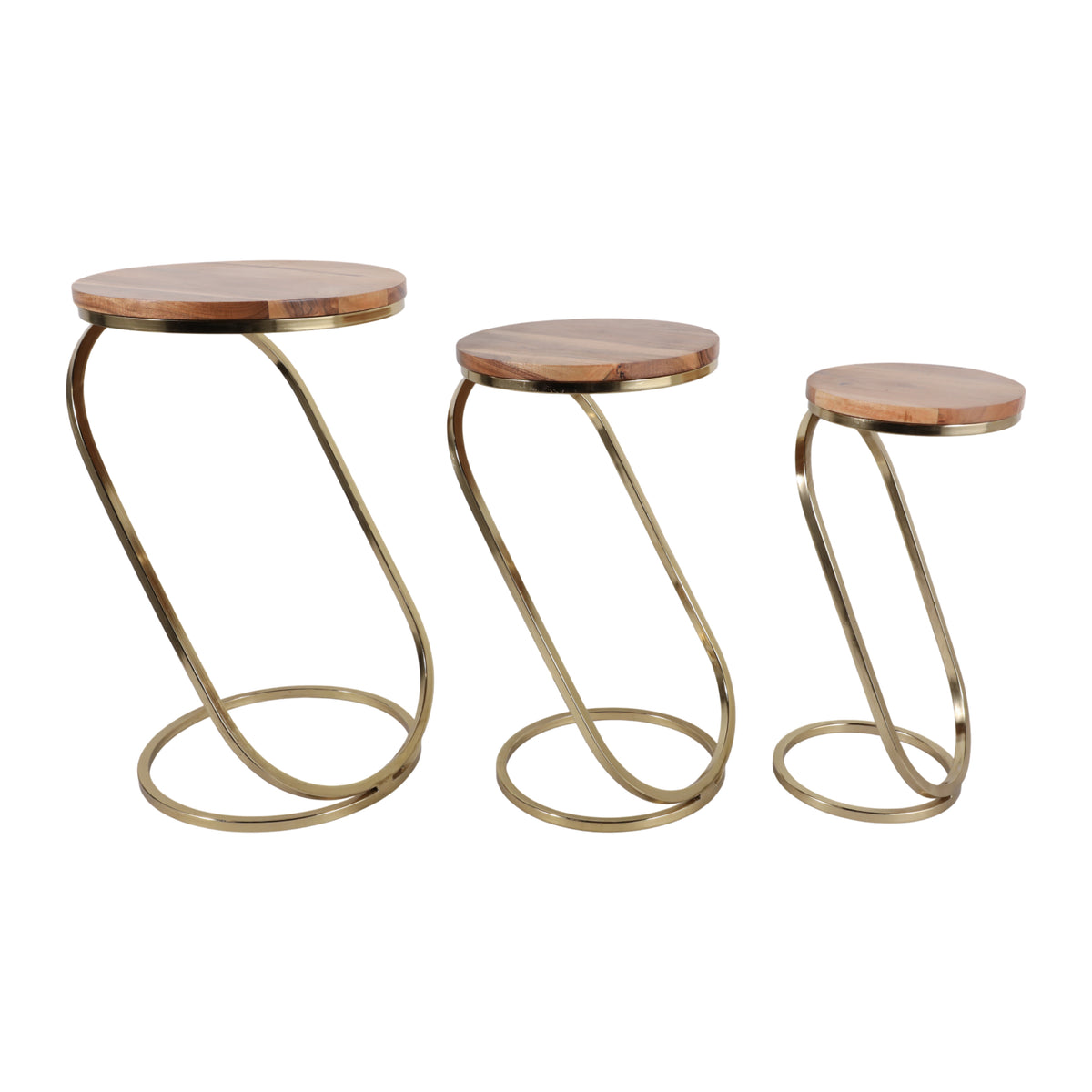 Bentonham Brown/Gold Plant Stands (Set of 3)
