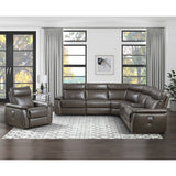 Maroni Brown 6-Piece Modular Power Reclining Sectional-part5