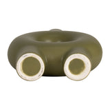 The Oaks Olive Ceramic Donut Footed Vase