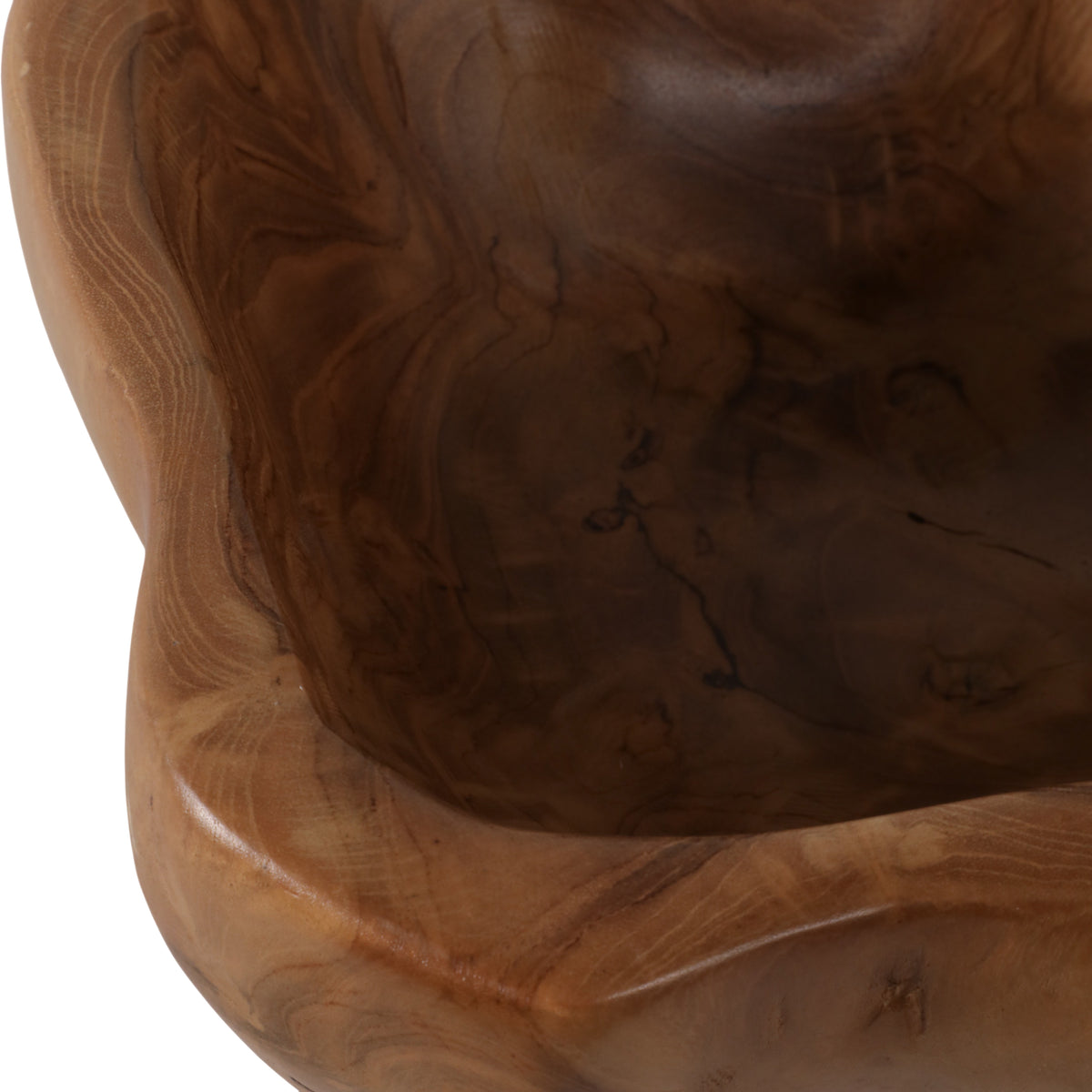 Wendel Natural/Bronze Teak Wood Bowl