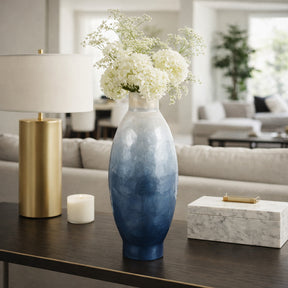 Halfordhaven Ivory/Blue Small Vase