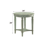 Fordon French Antique Gray Green End Table