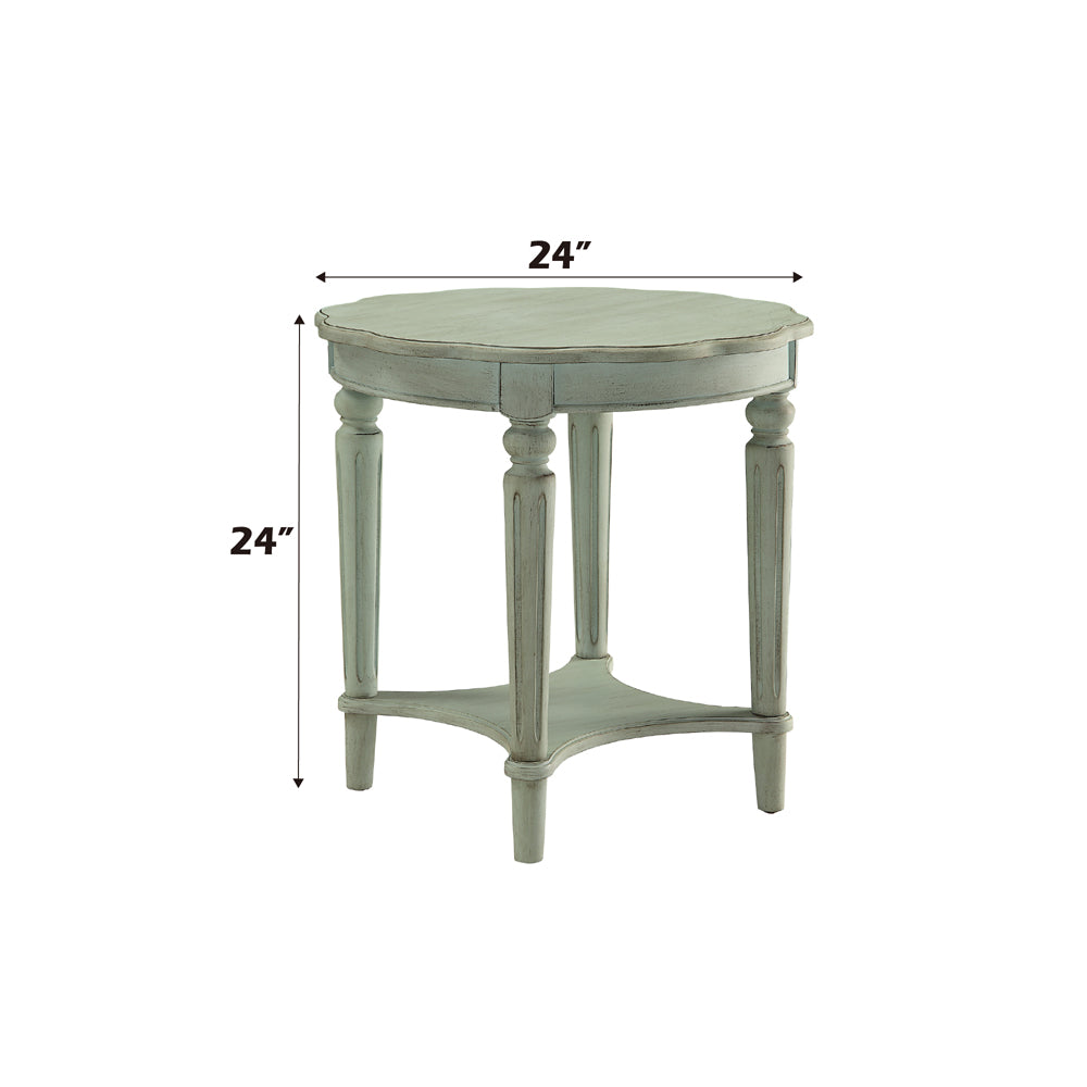 Fordon French Antique Gray Green End Table