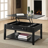 Malachi Black Coffee Table w/ Lift Top