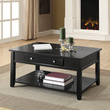 Malachi Black Coffee Table w/ Lift Top