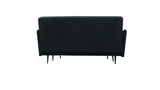 Lawson Black 61"W Fabric Convertible Sleeper Loveseat