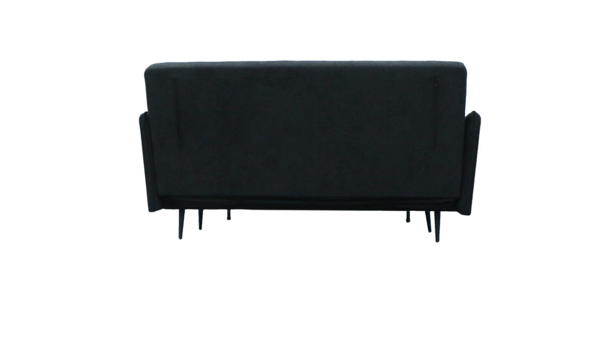 Lawson Black 61"W Fabric Convertible Sleeper Loveseat