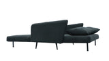 Lawson Black 61"W Fabric Convertible Sleeper Loveseat
