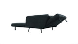 Lawson Black 61"W Fabric Convertible Sleeper Loveseat
