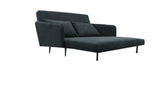 Lawson Black 61"W Fabric Convertible Sleeper Loveseat